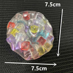 Rainbow Cube Stress Ball – TPR Bead Sensory Squeeze Fidget Toy