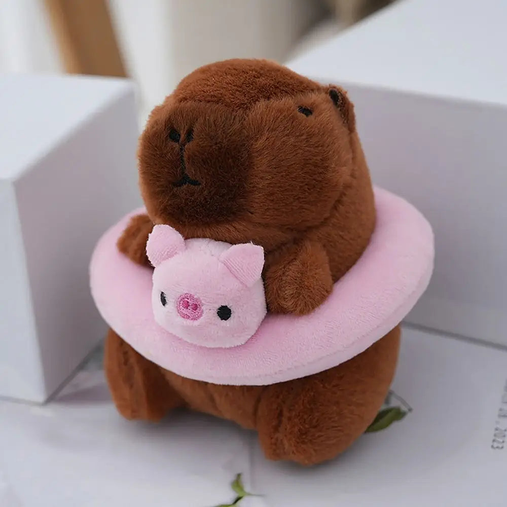 🦫🪽 Cute Capybara Plush Toy – Fluffy Anime Stuffed Animal with Hoodie & Wings | Small Simulation Doll Gift