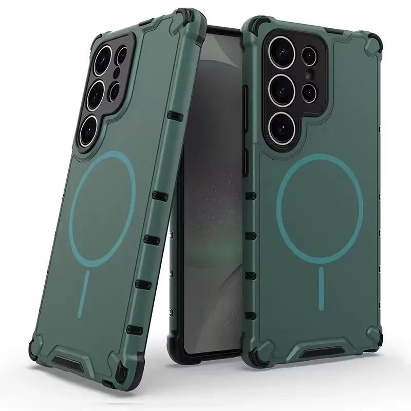 Luxury Magnetic Armor Case for Samsung Galaxy S25 / S24 / S23 Ultra