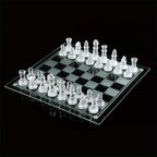 🏆 10" Handcrafted Glass Chess Set ♟️ Premium Quality | Elegant Home Décor ✨ Perfect for Game Nights & Chess Lovers