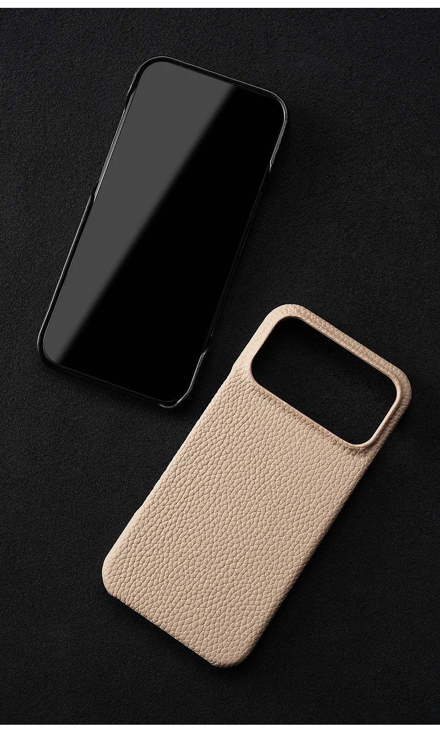 Luxury Lychee Cowhide Leather MagSafe Case for iPhone 17 / 16 / 15 Series