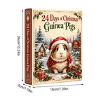 Guinea Pig Christmas Countdown Calendar – 24-Day Acrylic Advent Décor