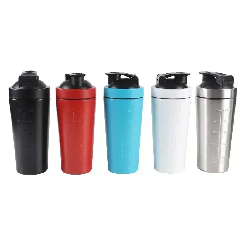 🥤💪 Multi-Color Stainless Steel Sports Shaker Cup – Leakproof