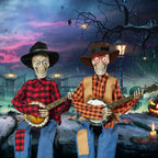Luminous Skull Guitar Ornament – Halloween Décor