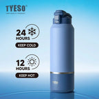 TYESO Large Capacity Insulated Water Bottle – Leakproof Travel Mug with Handle 💧✨