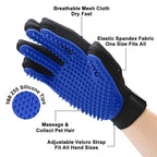 Silicone Pet Grooming Gloves – Hair Removal Brush for Dogs & Cats