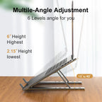💻🔧 Aluminum Alloy Adjustable Foldable Laptop Stand – Portable Cooling Holder