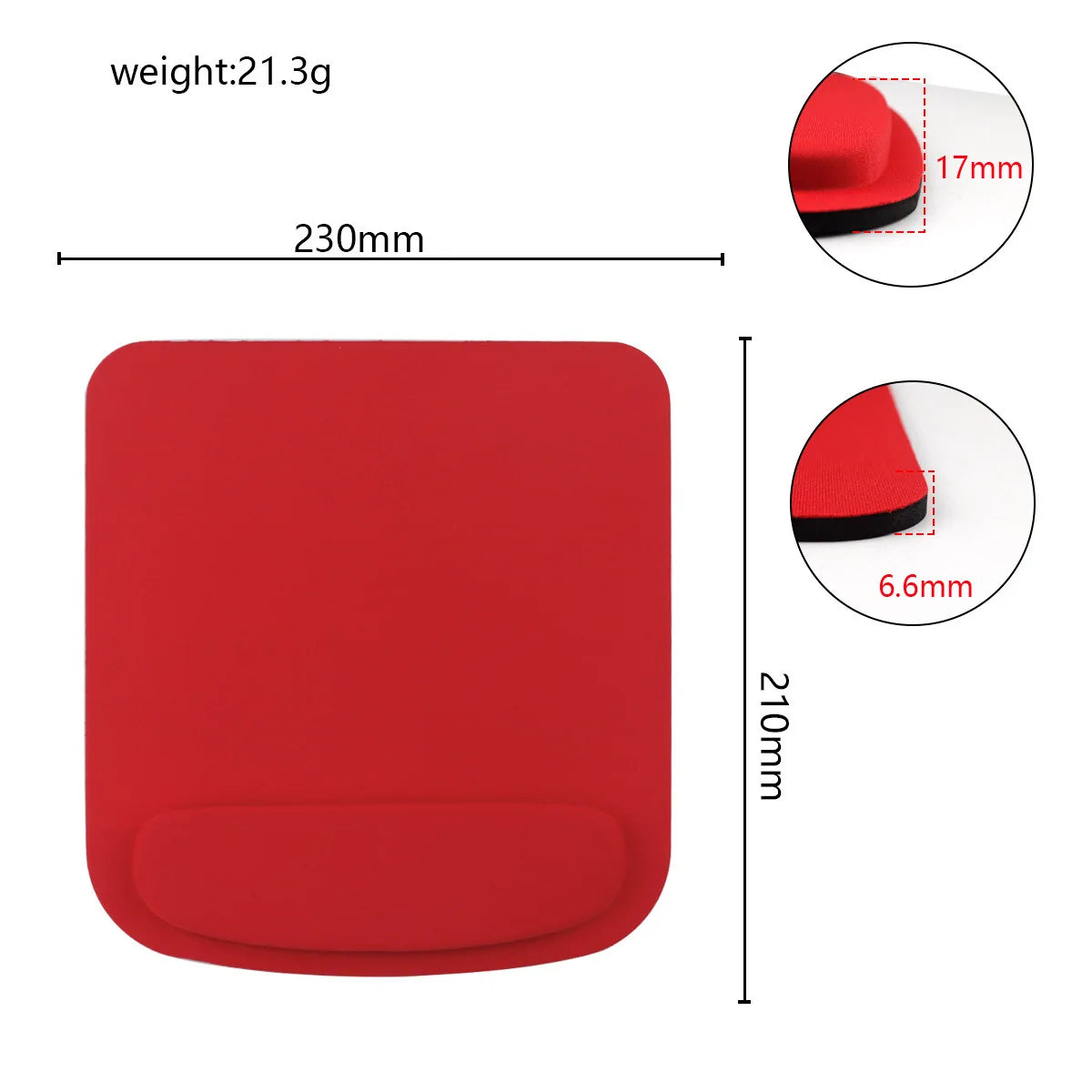 🖱️💚 EVA Ergonomic Game Mouse Pad with Wrist Support – Solid Color