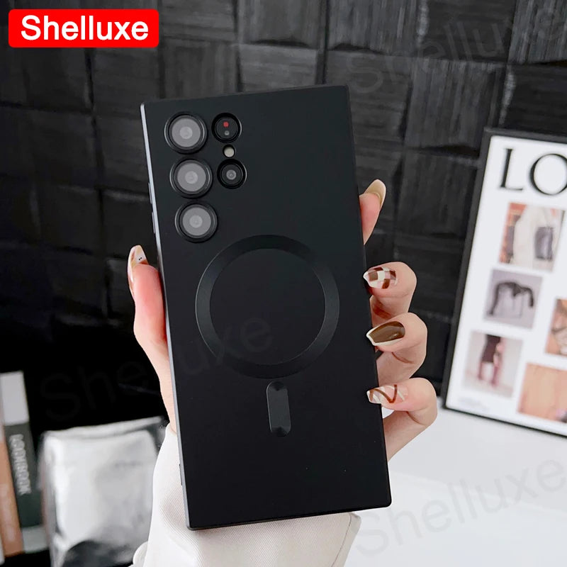 Luxury MagSafe Magnetic Soft TPU Case for Samsung Galaxy S25 Ultra / EDGE