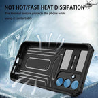 Rugged Armor Case with Belt Clip Holster & Kickstand for Samsung Galaxy