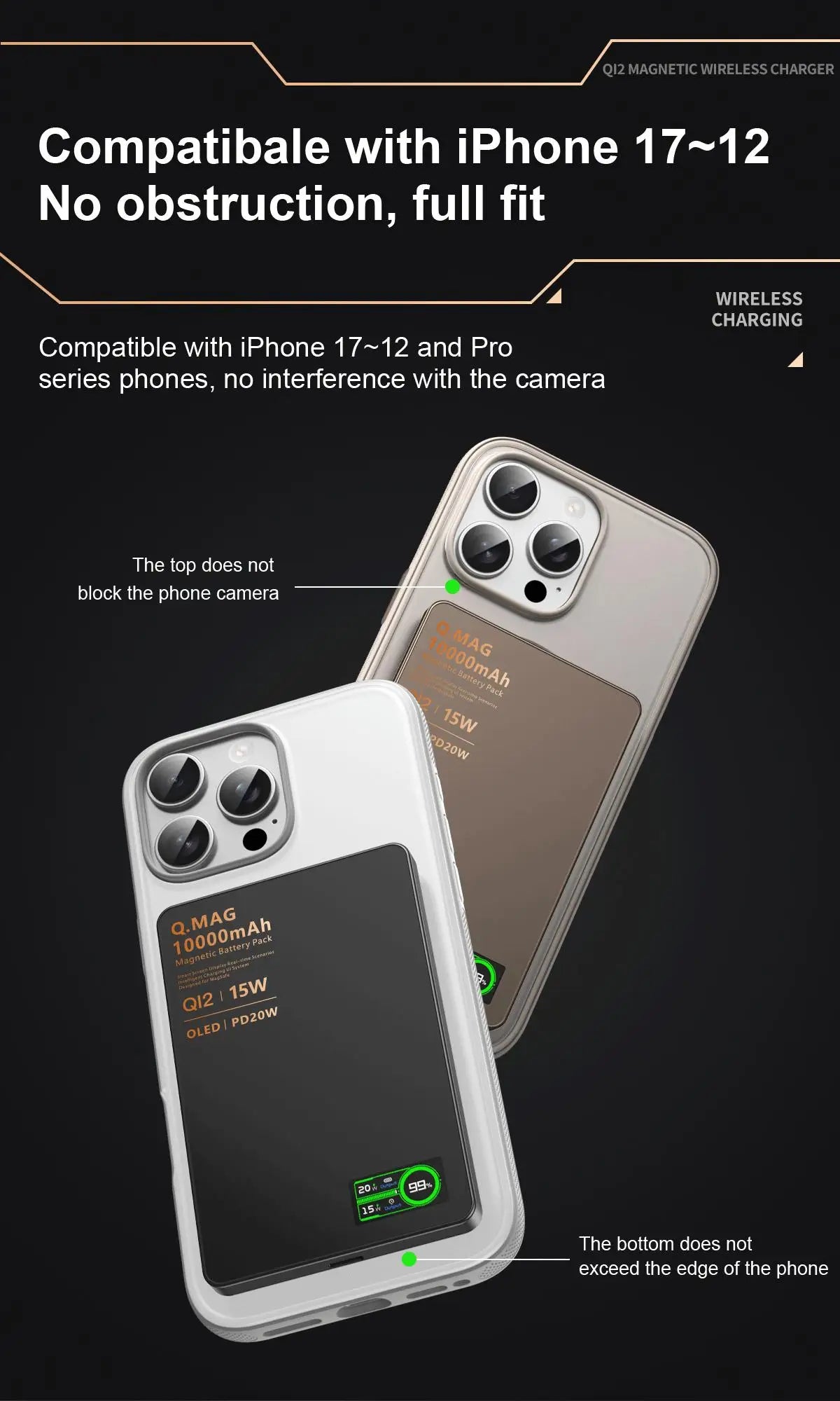 Magnetic Wireless Power Bank 5000/10000mAh | Fast Charging External Battery for iPhone 12‑17 Pro, Apple Watch & AirPods 🔋