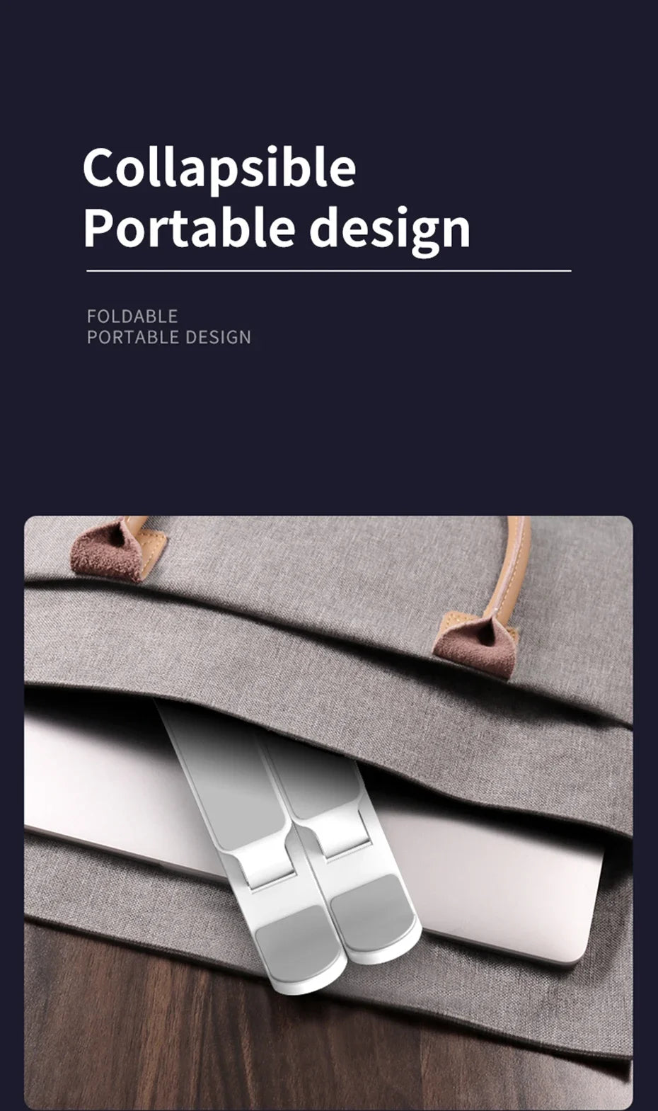 💻📐 Portable Foldable Laptop Stand – Cooling Riser Support Base
