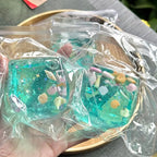 Blue Sea Cube Squishy Toy – Transparent Ocean Sensory Fidget