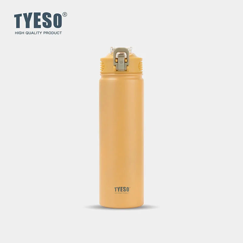 TYESO Thermos Bottle 600ML / 750ML – Stainless Steel Insulated Straw Water Bottle 💧✨