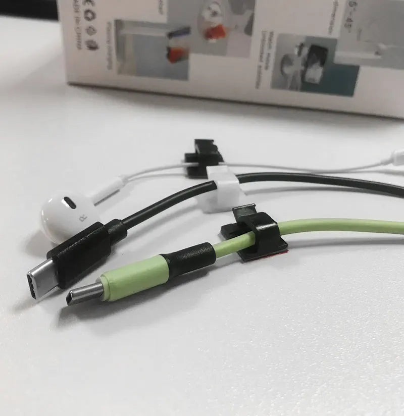 🔌📎 10/50PCS Cable Management Clips – Wire Organizer & Cord Holder