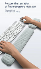 ⌨️🖱️ Ergonomic Memory Foam Keyboard & Mouse Wrist Rest Pad