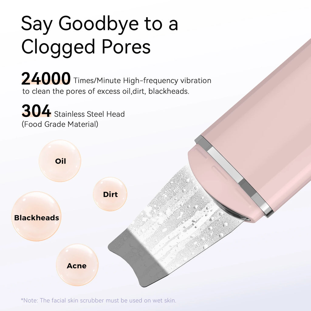 ✨🧖‍♀️ ANLAN Ultrasonic Skin Scrubber 💎 | Deep Cleaning Peeling Shovel Facial Cleaner 🫧 | Ultrasonic Face Lifting & Skin Care Device