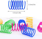 🌈🐾 Colorful Cat Spring Spiral Toys – 4/200PCS Set