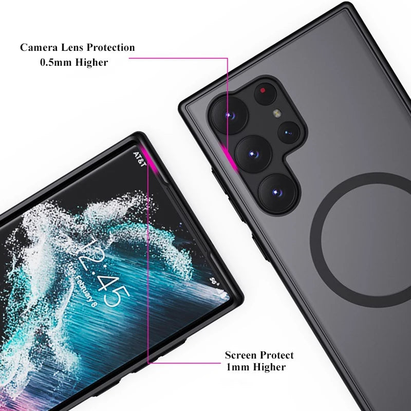 UYUXIO Magnetic Stand Case for Samsung Galaxy S24 / S23 / S22 Ultra Plus