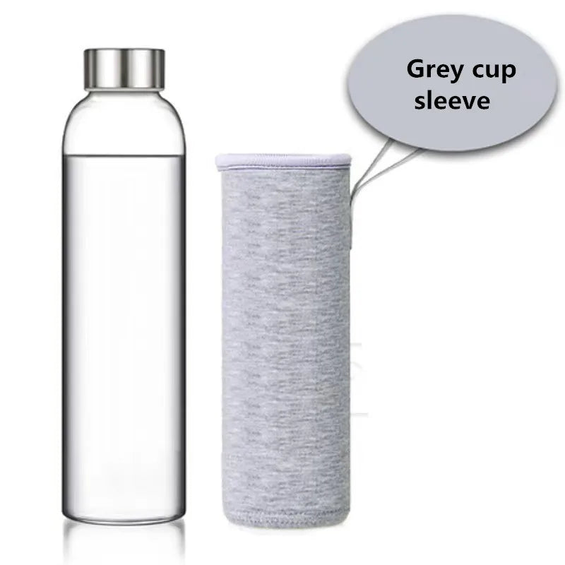 550ML Glass Travel Water Bottle – Shatterproof Portable Car Drinking Bottle 💧✨