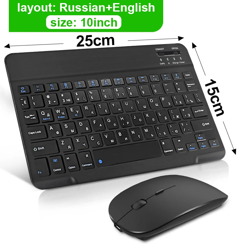 ⌨️📱 Mini Bluetooth Wireless Keyboard – Rechargeable Multi-Language