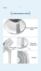🌬️🔋 7200mAh Rechargeable Desktop Fan – High Wind Portable Table Fan