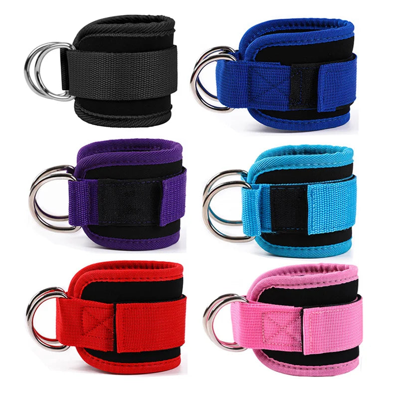 Double D-Ring Cable Ankle Straps – Gym Ankle Cuffs for Glutes, Legs & Strength Training🍑🏋️‍♀️