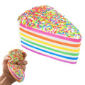 Rainbow Cake Squishy Toy – Slow-Rebound Sprinkle Cake Stress Ball