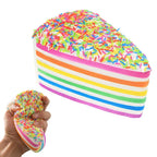 Rainbow Cake Squishy Toy – Slow-Rebound Sprinkle Cake Stress Ball