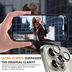 Aluminium Alloy Tempered Glass Camera Lens Protector for iPhone 16 Pro / Pro Max