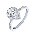 💎✨ Anziw Original 2.0CT Pear Cut Moissanite Wedding Promise Ring 🤍 | 925 Sterling Silver Engagement Ring Bands for Women 💍