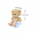 Shaking Wooden Man Figurine – Fun Desktop & Car Décor