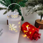 Vintage Christmas Lantern – LED Hanging Holiday Décor