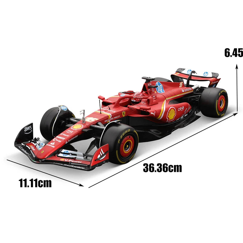 2025 SF25-#44 #16 Bburago 1:18 SF24 F1 Racing / SF23 F1 Ferrari Las Vegas #16 Sainz Static Car Model Vehicles Alloy Toy