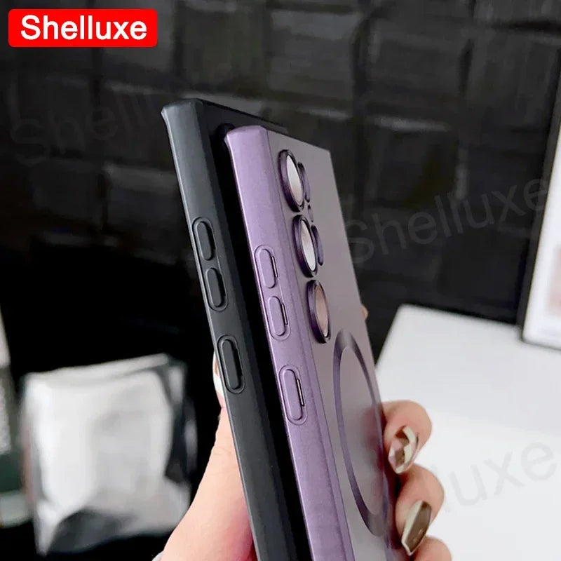 Luxury MagSafe Magnetic Soft TPU Case for Samsung Galaxy S25 Ultra / EDGE