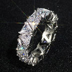 ✨ Luxurious 925 Sterling Silver Ring 💍 | Triangular AAA Zircon Crystal | Engagement, Wedding & Anniversary Jewelry Gift 🎁