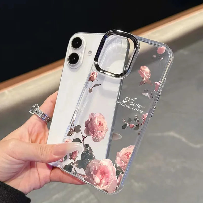 Daisy Floral Clear Phone Case with Metal Lens Frame for Google Pixel