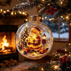 Christmas Story Crystal Ball – Glowing Nutcracker & Snowman Décor