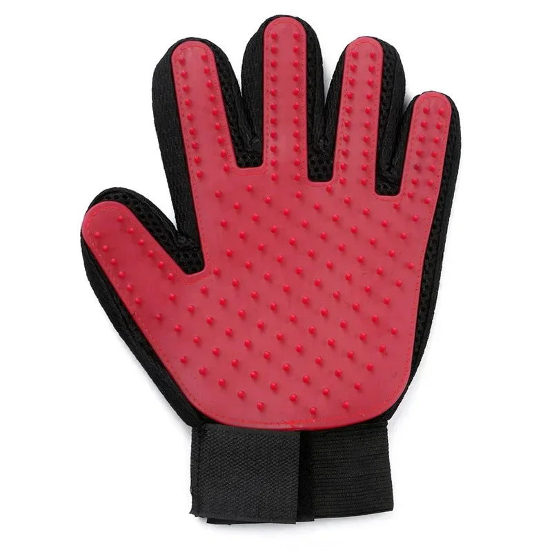 Silicone Pet Grooming Gloves – Hair Removal Brush for Dogs & Cats