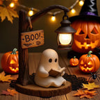 Ghost Reading Night Light – Cute Halloween 3D Décor