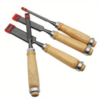 4Pcs Wood Carving Chisel Set 🪵 | Professional Woodworking Tools with Beech Handles (0.24–0.94in)