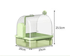 🐦💦 Clear Hanging Bird Bath with Automatic Water Circulation | Space-Saving Bird Shower 🚿 | Easy-Clean Bird Cage Accessory