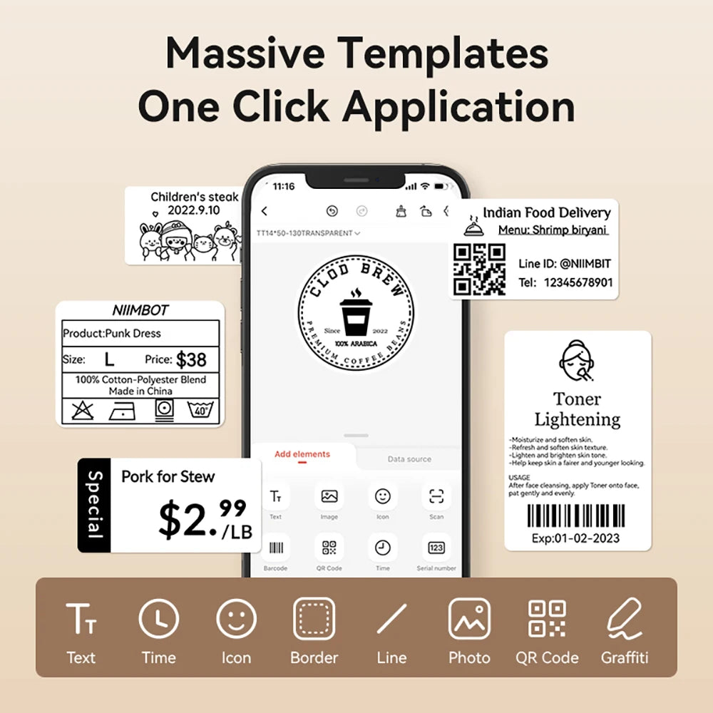 🏷️📱 NIIMBOT B1 Portable Thermal Label Printer – 2 Inch Bluetooth Sticker Maker