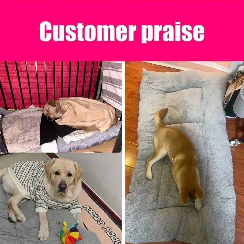 🛋️🐾 Oversized Plush Pet Bed Sofa – Ultra Soft Rectangle Mat