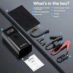 🚗⚡ Car Jump Starter with Air Compressor – 6000A Powerful Booster, 21800mAh Portable Battery Charger with LCD Screen