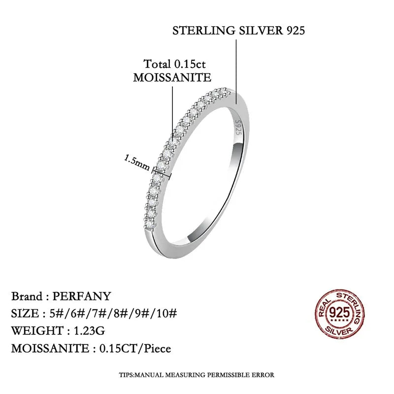 💎💍 PERFANY GRA Certified Moissanite Ring – S925 Eternal Classic