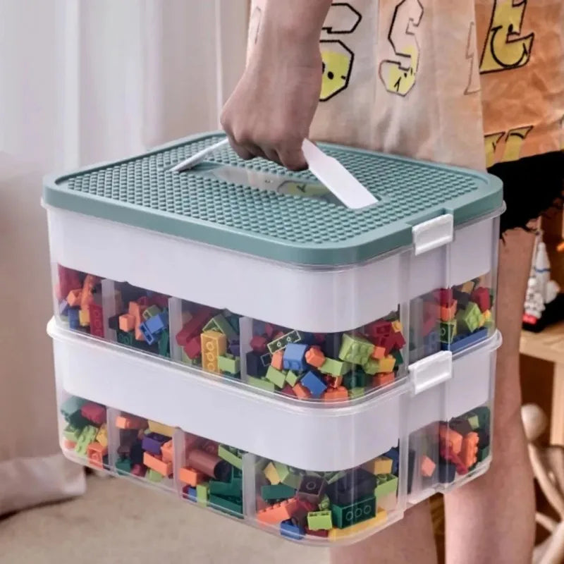 🧱✨ Kids Building Block Storage Box | 1 / 2 / 3 Layer Adjustable Toy Organizer 📦 | Classified Sundries Container for Small Toys & Accessories