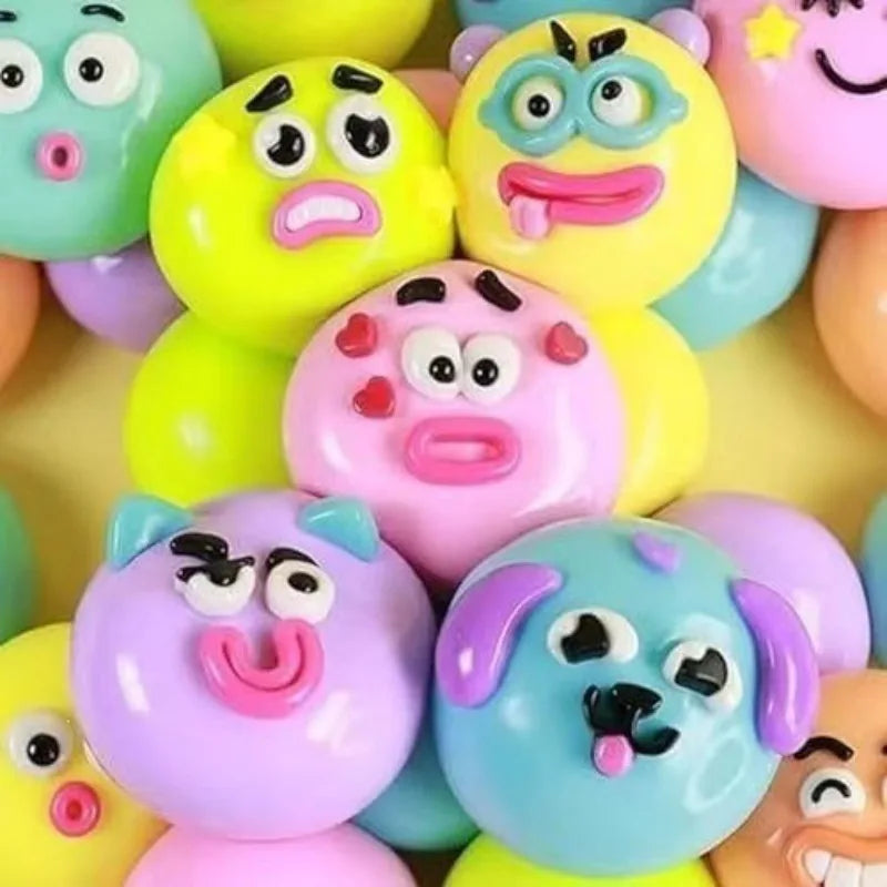 Cute Dog Face Squishy Stress Ball – Moldable Slow-Bounce Fidget Toy