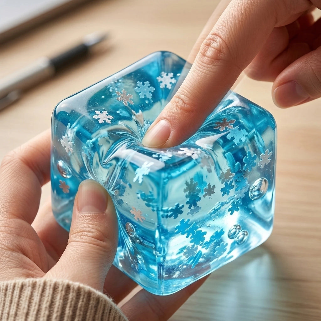 Soft Ice Cube Squishy Toy – Slow-Rising Snowflake Sensory Fidget