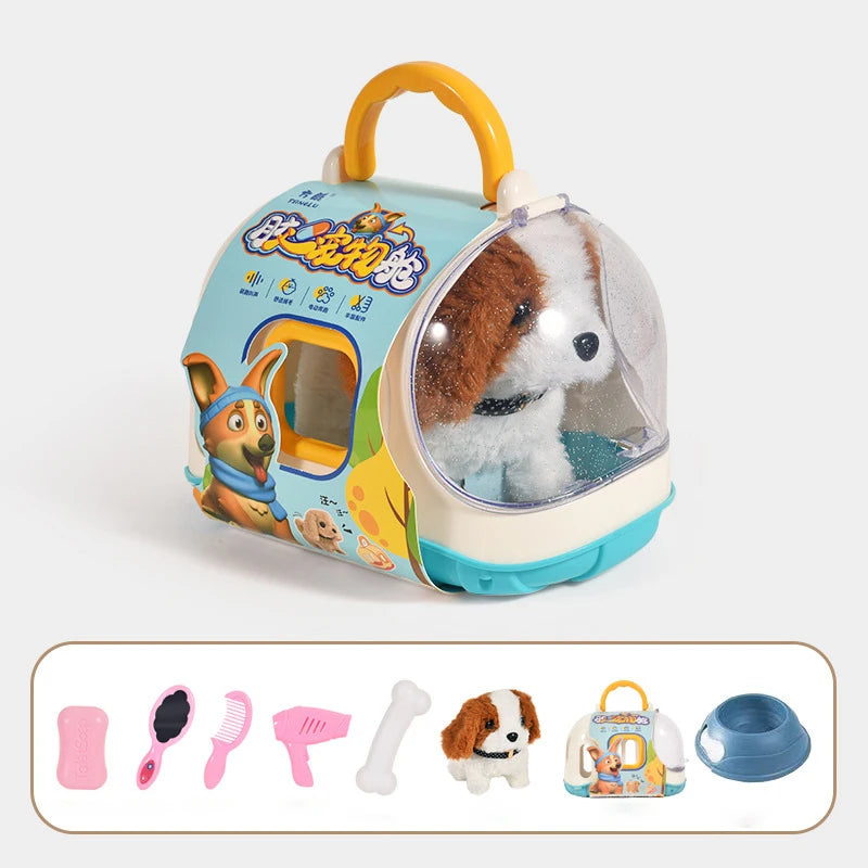 🐶🤖 Electronic Walking Dog Plush Toy – Interactive Vibrating & Moving Puppy Doll for Kids & Babies